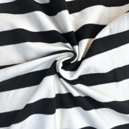 Cotton Jersey Stripe · black/white