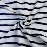 Cotton Jersey Stripe · navy/white