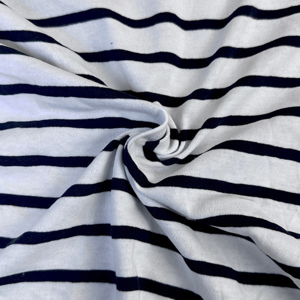 Cotton Jersey Stripe · navy/white