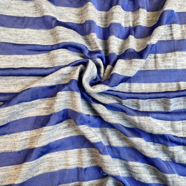 Cotton Jersey Stripe · blue/gray