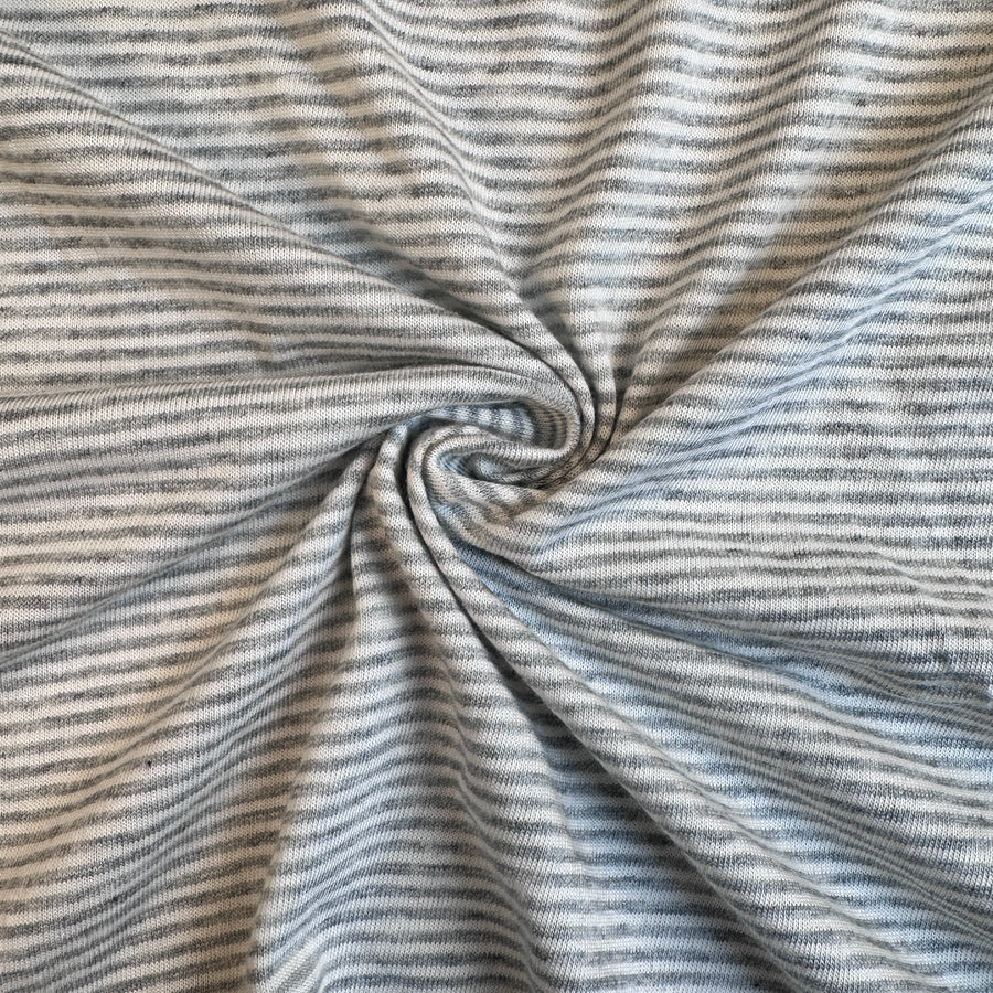 Cotton Jersey Stripe · gray/white