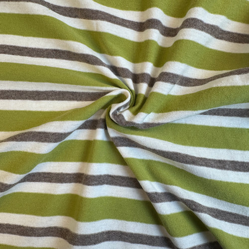 Cotton Jersey Stripe · green/gray
