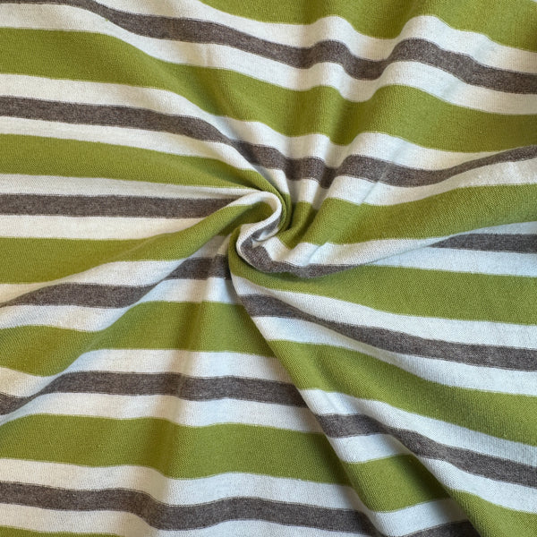 Cotton Jersey Stripe · green/gray