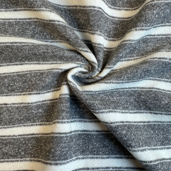 Cotton French Terry Stripe · gray/white