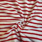 Cotton Jersey Stripe · red/cream
