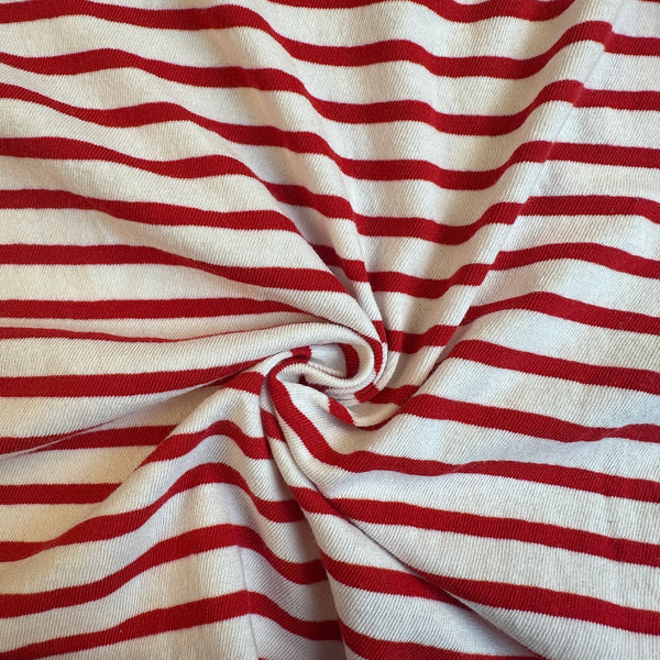 Cotton Jersey Stripe · red/cream