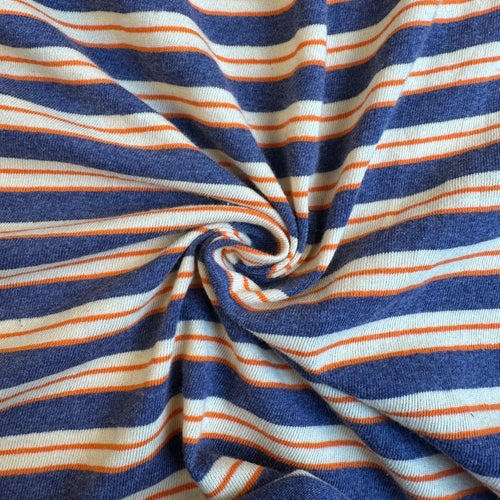 Cotton Jersey Stripe · blue/orange