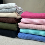 Cotton Waffle Thermal Fabric | Soft Waffle Knit Fabric by the Yard - View 2