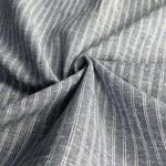 Linen Cotton Striped Woven Fabric | Soft Breathable Material for Sewing, DIY Crafts, and Apparel - View 2