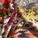 100% Silk Lightweight Japanese Jewelry Patterned Chiffon Fabric by the Yard - Soft and Breathable Fabric for Sewing, Crafts, and Dressmaking - View 2