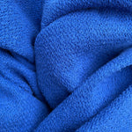 Heavy Cotton French Terry Royal Blue Knit With Matching Jersey and Rib | 450 GSM/22 Oz French Terry Heavy Sweatshirt Fabric By The Yard - View 4