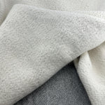 Heavy Fleece Thick Sherpa Heather Gray Cotton Fabric | 500 GSM Heavy Sweatshirt Fabric By The Yard - View 4