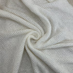 Cotton Chenille Sweater Fabric – White | by the Yard - View 3