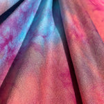 Bamboo Spandex Coral/Fuchsia Tie Dye Lycra Jersey Knit Fabric By the Yard 60″″ - View 4