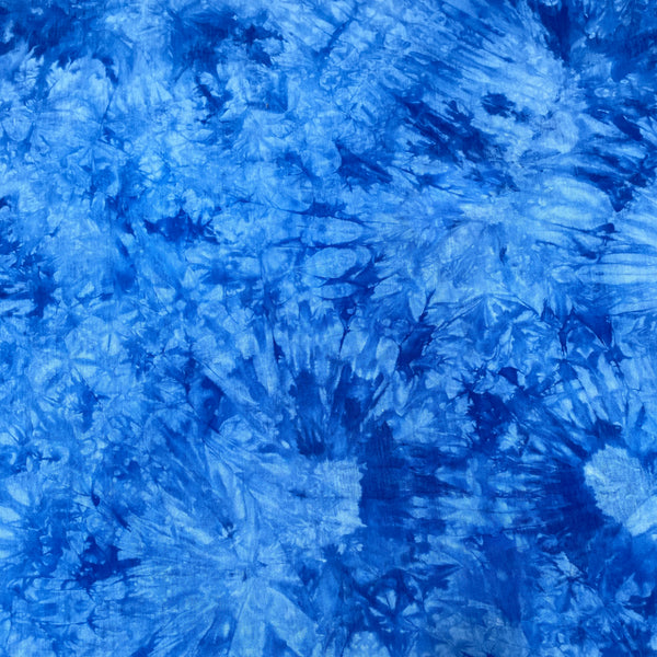Bamboo Spandex Jersey Knit Royal Blue & White Cloud Tie Dye Splash 60″ Eco-Friendly Fabric By The Yard