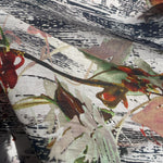 100% Linen Lightweight Japanese Leaf Camoflauge Patterned Floral, Linen Voile by the Yard - Fabric for Sewing, Crafts, and Dressmaking - View 2